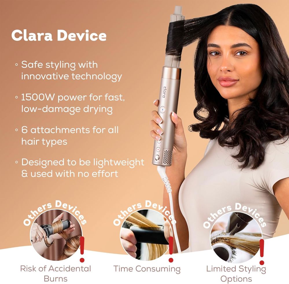 Clara Multi Styler 6-in-1 for All Hair Types – 1500W Ionic Hair Styler_thumbnail_1